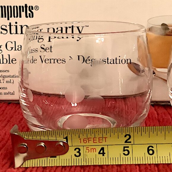 Pier 1 Vintage Tasting Party: 4-piece tasting glassware set, w/ 4 spoons. NEW!! - Picture 7 of 9